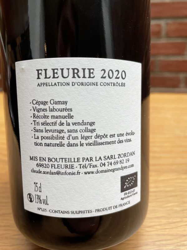 Fleurie 2020 - Cuvée Spaciale - Chateau de Grand Pré – Image 3